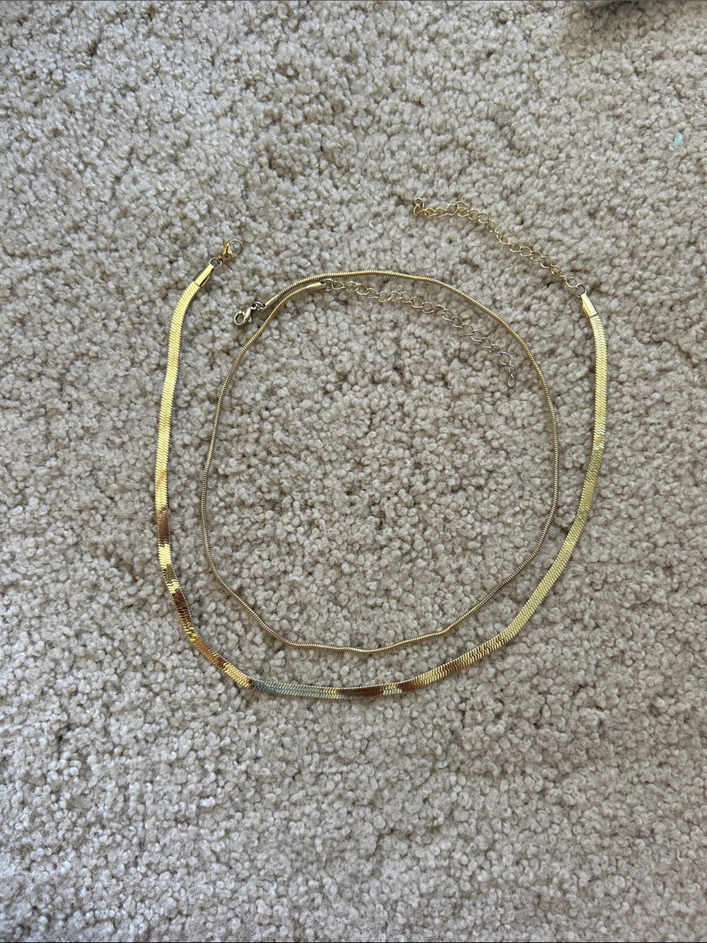 Layered Gold-Tone Women’s Necklace Set